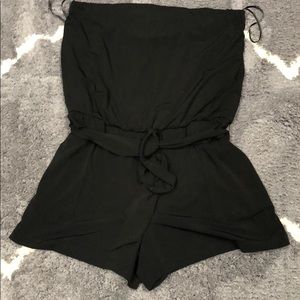 Strapless romper